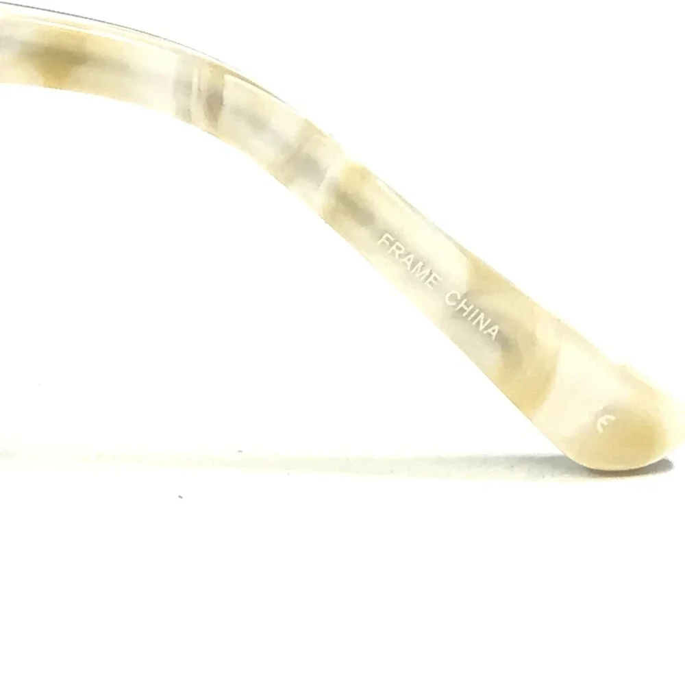 L.A.M.B Eyeglasses Frames LA067 BLK Black Ivory Horn Cat Eye Full RIm 51-19-140